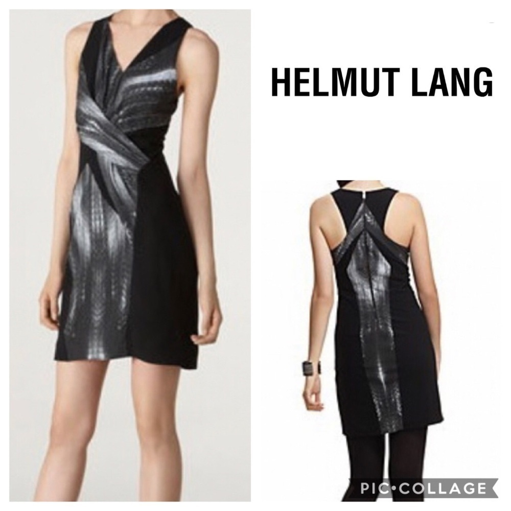 Authentic HELMUT LANG Silk ‘Vertebrae’ Asymm Dress
